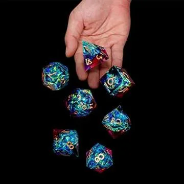 ARUOHHA Handmade Sharp Edges Polyhedral Dice Set