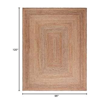 SAFAVIEH Cape Cod Collection Area Rug - 8' x 10', Natural, Handmade Flat Weave Jute, Ideal for High ...