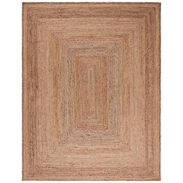 SAFAVIEH Cape Cod Collection Area Rug - 8' x 10', Natural, Handmade Flat Weave Jute, Ideal for High Traffic Areas in Living Room, Bedroom (CAP252A)