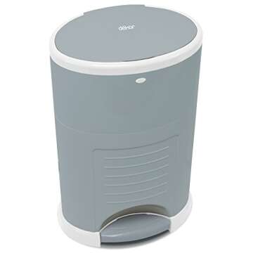 Diaper Dekor Plus Hands-Free Diaper Pail | Gray | Easiest to Use | Just Step – Drop – Done | Doesn’t Absorb Odors | 20 Second Bag Change | Most Economical Refill System |Great for Cloth Diapers