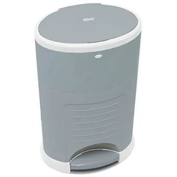 Diaper Dekor Plus Hands-Free Diaper Pail | Gray | Easiest to Use | Just Step – Drop – Done | Doesn’t Absorb Odors | 20 Second Bag Change | Most Economical Refill System |Great for Cloth Diapers