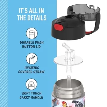 THERMOS Avengers 12 Ounce Kids Water Bottle