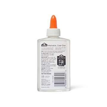 Elmer's Liquid School Glue, Clear, Washable, 5 Ounces, 4 Count - Great for Making Slime