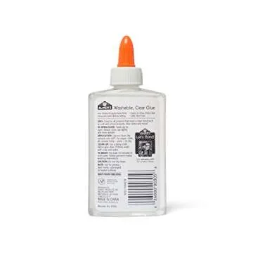 Elmer's Liquid School Glue, Clear, Washable, 5 Ounces, 4 Count - Great for Making Slime