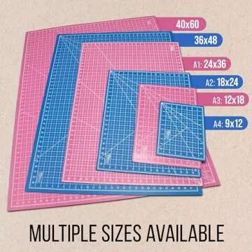 U.S. Art Supply 18" x 24" Pink/Blue Professional Self Healing 5-Ply Double Sided Durable Non-Slip Cutting Mat Great for Scrapbooking, Quilting, Sewing and all Arts & Crafts Projects