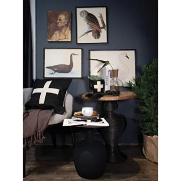 Creative Co-Op Woven Cotton Throw with Tassels in Iron Color