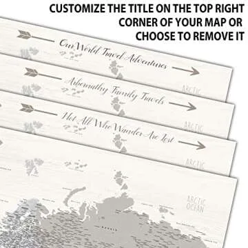 Holy Cow Canvas Personalized Farmhouse Push Pin World Map on Canvas, 3 Sizes, Includes Pins to Mark Travels, World Map Pin Board, Best Gifts for People Who Travel Gift for Travel Lovers