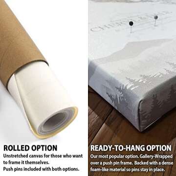 Holy Cow Canvas Personalized Farmhouse Push Pin World Map on Canvas, 3 Sizes, Includes Pins to Mark Travels, World Map Pin Board, Best Gifts for People Who Travel Gift for Travel Lovers