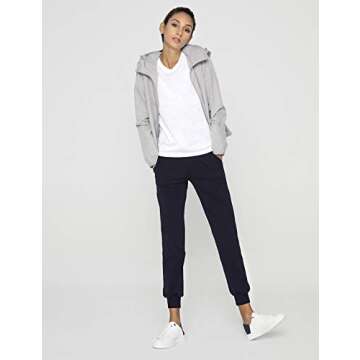 AJISAI Women's Petite Joggers Pants Drawstring Running Sweatpants with Pockets Lounge Wear Black 25"...