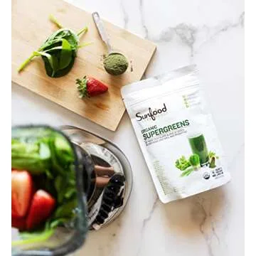 Sunfood Supergreens Powder for Gut Health & Energy