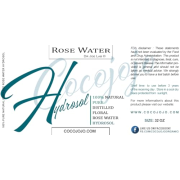 Cocojojo Rose Hydrosol Hydrating Mist for Radiant Skin