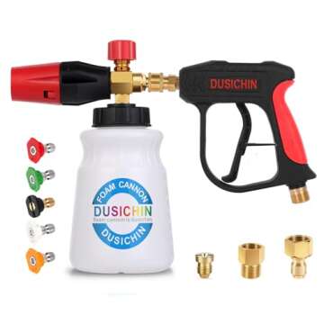 DUSICHIN DUS-018 Foam Cannon Lance Pressure Washer Nozzle with Adjustable Tips and High Pressure