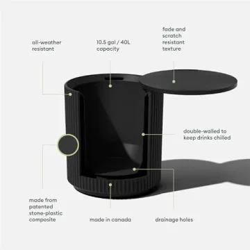 Veradek Outdoor Cooler Side Table - Stylish 2 in 1 Solution