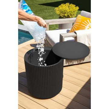 Veradek Outdoor Cooler Side Table - Stylish 2 in 1 Solution