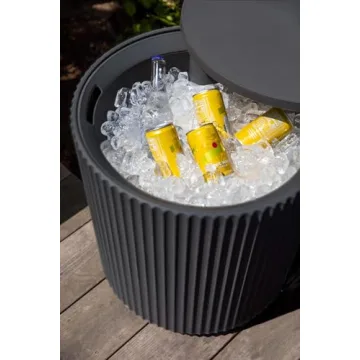 Veradek Outdoor Cooler Side Table - Stylish 2 in 1 Solution