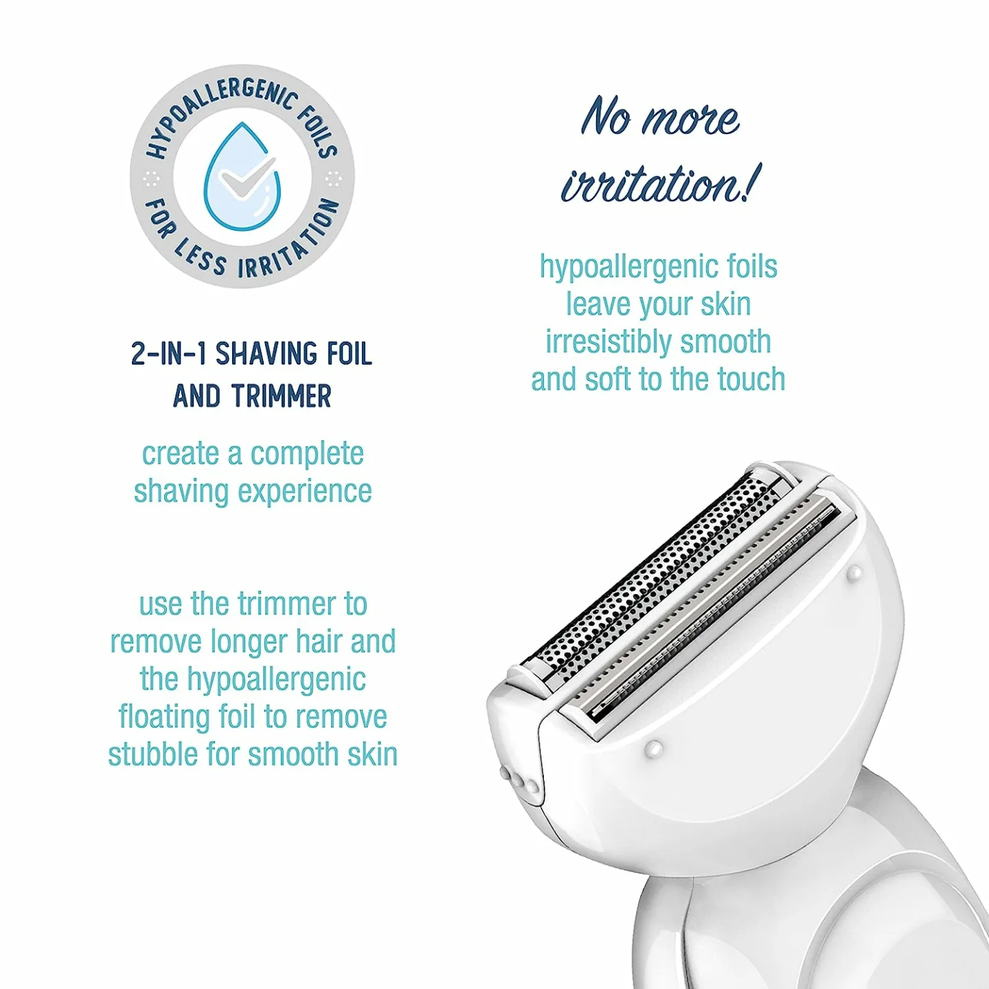 Cordless Electric Trimmer & Shaver for Women