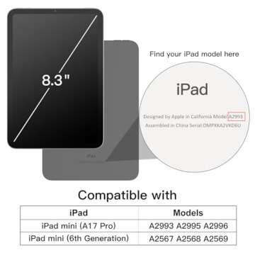 JETech Case for iPad Mini (A17 Pro, 2024 Model, 7th Generation) / Mini 6 (2021 Model, 6th Generation...