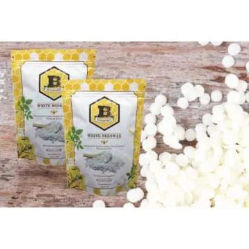 White Beeswax Pellets (1 lb) | 100% Pure, Cosmetic Grade, Triple-Filtered Beeswax for DIY Skin Care, Lip Balm, Lotion, and Candle Making