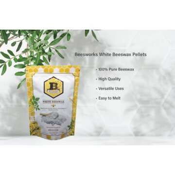 White Beeswax Pellets (1 lb) | 100% Pure, Cosmetic Grade, Triple-Filtered Beeswax for DIY Skin Care, Lip Balm, Lotion, and Candle Making