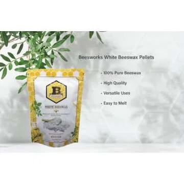 White Beeswax Pellets (1 lb) | 100% Pure, Cosmetic Grade, Triple-Filtered Beeswax for DIY Skin Care, Lip Balm, Lotion, and Candle Making