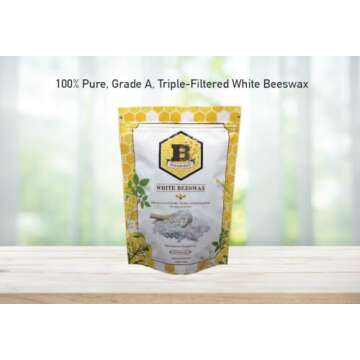 White Beeswax Pellets (1 lb) | 100% Pure, Cosmetic Grade, Triple-Filtered Beeswax for DIY Skin Care, Lip Balm, Lotion, and Candle Making