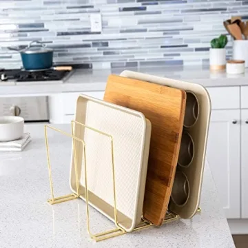 Better Houseware Multi-Purpose Organizing Rack in Brass