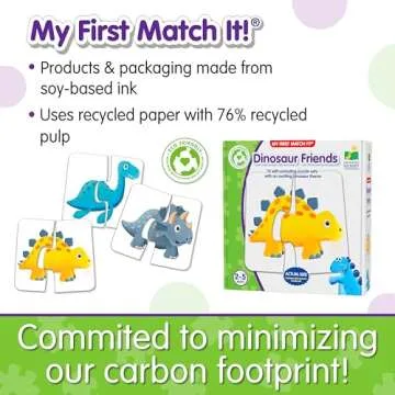 The Learning Journey: My First Match It - Dinosaurs - 2 Year Old Toys, Puzzles for Toddlers, Toddler Puzzle, Educational Toys for 2 Year Old - 15 Self-Correcting Matching Puzzles - Award Winning Toys