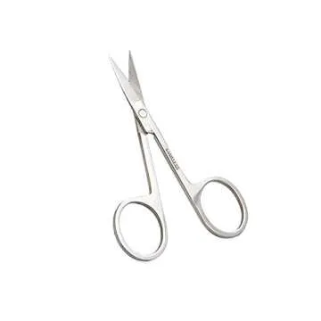 BNP 1Pc Stainless Steel Manicure Scissors Facial Hair Eyebrow False Eyelash Scissor Eyebrow Trimmer Eyebrow Eyelashes Nose Hair Scissor Nail Makeup