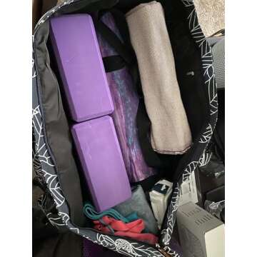 ELENTURE Large Yoga Mat Bag for Women Men, Travel Yoga Gym Bag for Pilates Office Beach Workout, Yoga Mat Tote Carrier with Mat Strap for 1/4" 1/2" Thick Exercise Yoga Mat