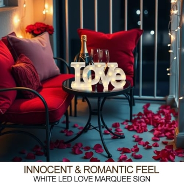 Bright Zeal LED LOVE Marquee Sign - Decorative Home Light