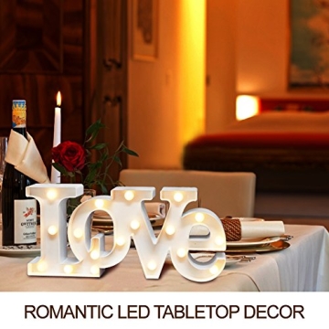 Bright Zeal LED LOVE Marquee Sign - Decorative Home Light
