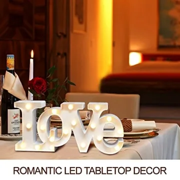 Bright Zeal LED LOVE Marquee Sign - Decorative Home Light