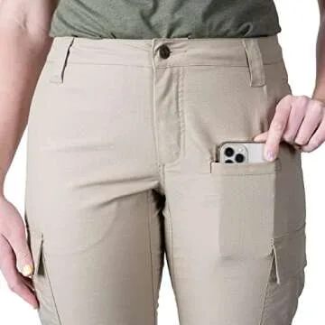 Durable LAPG Women's Tactical Stretch Cargo Pants for Outdoor Wear