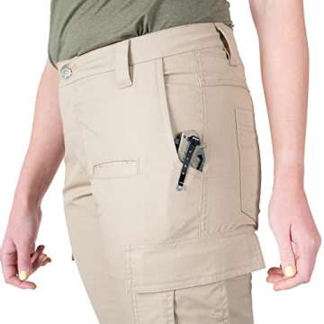 Durable LAPG Women's Tactical Stretch Cargo Pants for Outdoor Wear