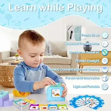 510 Talking Flash Cards for Kids 2-4 - Pocket Speech Therapy Toys for Autism, Montessori Learning