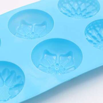 homEdge 6-Cavity Silicone Flowers Shaped Mold, Set of 3PCS Non Stick Silicone Mixed Sunflowers, Daisy Mold for Candy Chocolate Jelly, Ice Cube – 3 Styles Flowers