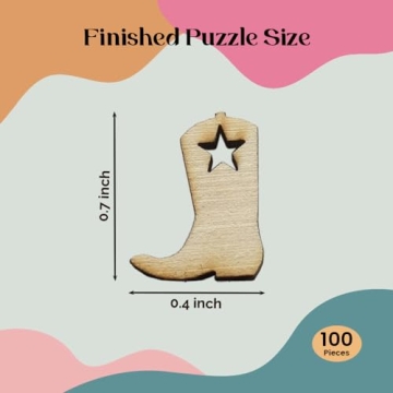 Rustic Wooden Cowboy Boot Confetti for Events & Parties