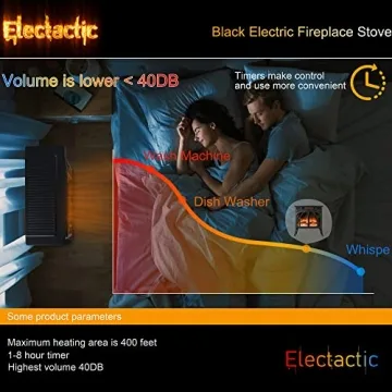 Electactic 24Inch Electric Fireplace Stove with Remote Control