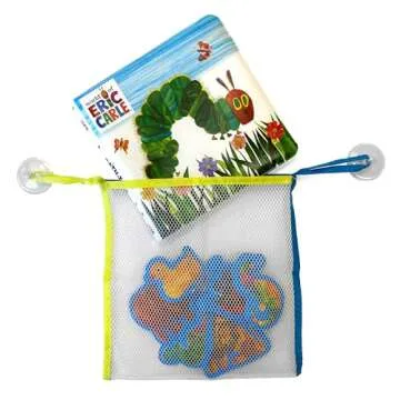 The World of Eric Carle Bath Time Books - Activity Books for kids, Bath book, 6 Padded suction cups, 1 Mesh bag
