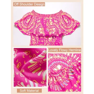 Prettywear Women's Floral Off Shoulder Midi Dress