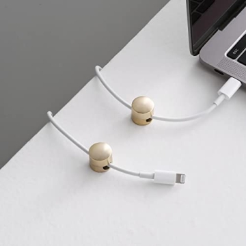 BRIGHTTIA Brass Cable Clips - Stylish Organizers