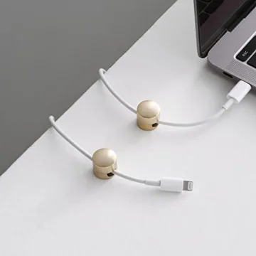BRIGHTTIA Brass Cable Clips - Stylish Organizers