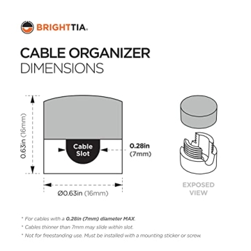 BRIGHTTIA Brass Cable Clips - Stylish Organizers