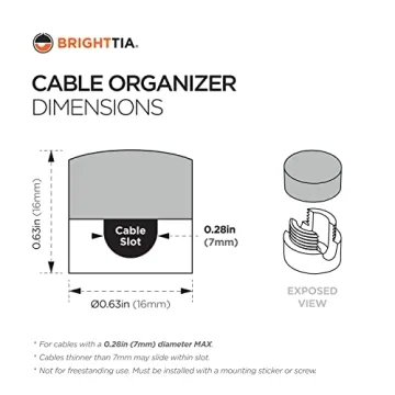BRIGHTTIA Brass Cable Clips - Stylish Organizers