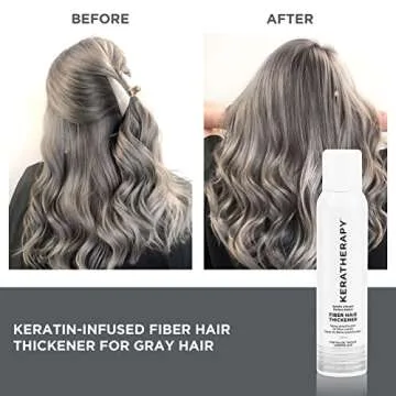 Keratherapy Keratin Infused Perfect Match Fiber Hair Thickener Spray, Dark Brown to Black, 4 fl. oz., 140 ml - Volumizing, Thickening, & Concealing Hairspray for Scalp Coverage, Roots & Thinning Areas