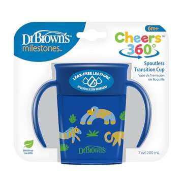 Dr. Brown’s Milestones Cheers 360 Cup - Spoutless Transition Cup for Babies & Toddlers