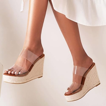 Stylish VARECOLA Women Espadrille Wedge Sandals for Summer