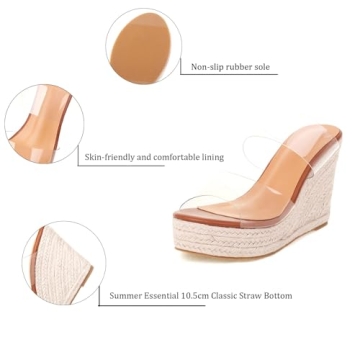 Stylish VARECOLA Women Espadrille Wedge Sandals for Summer