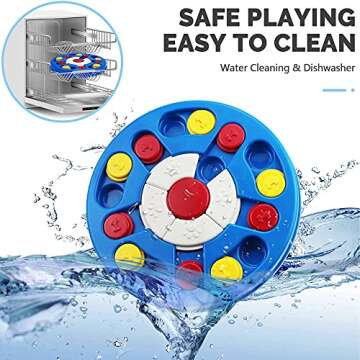 Joansan Dog Puzzle Toy, Interactive Dog Game, Mentally Stimulating Treat Dispenser for Large Dogs, Food Grade Material, Sequential Skills, Portable