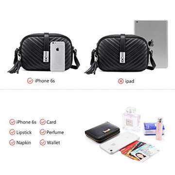 Realer Small Shoulder Bags PU Leather Side Purse Cross Body Purses for Women